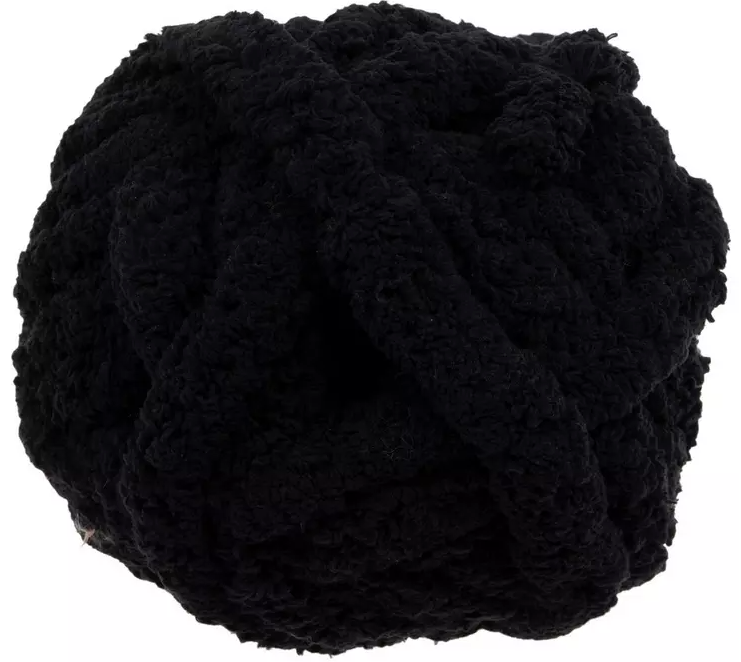 Chunky Knit Blanket-Black