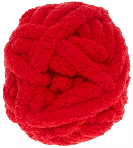 Chunky Knit Blanket-Red