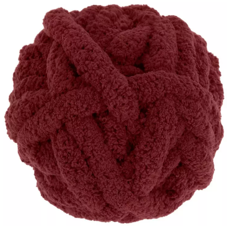 Chunky Knit Blanket-Cranberry