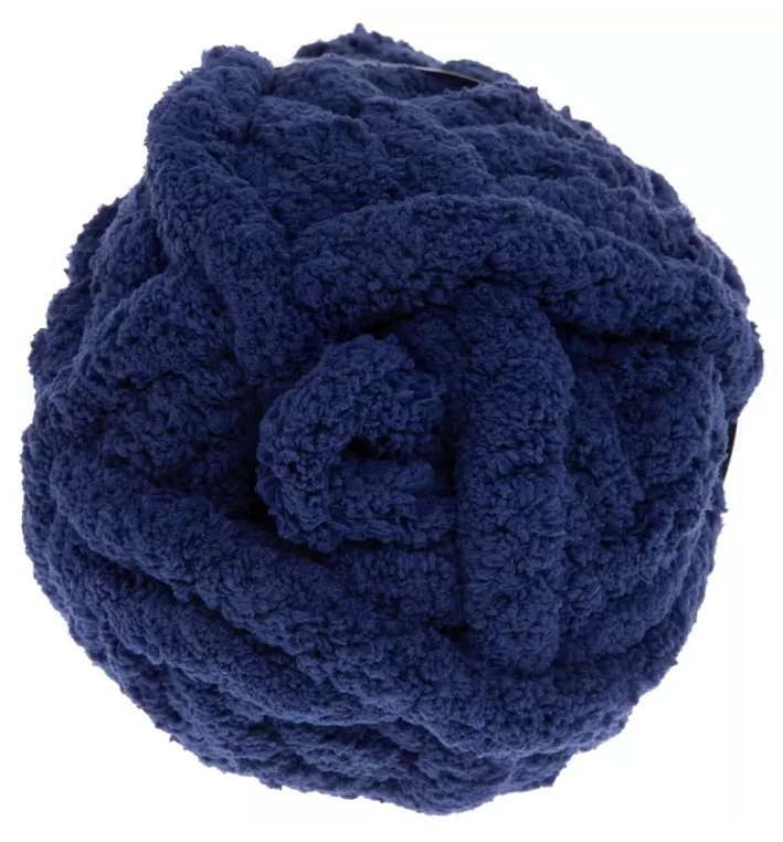 Chunky Knit Blanket-Navy