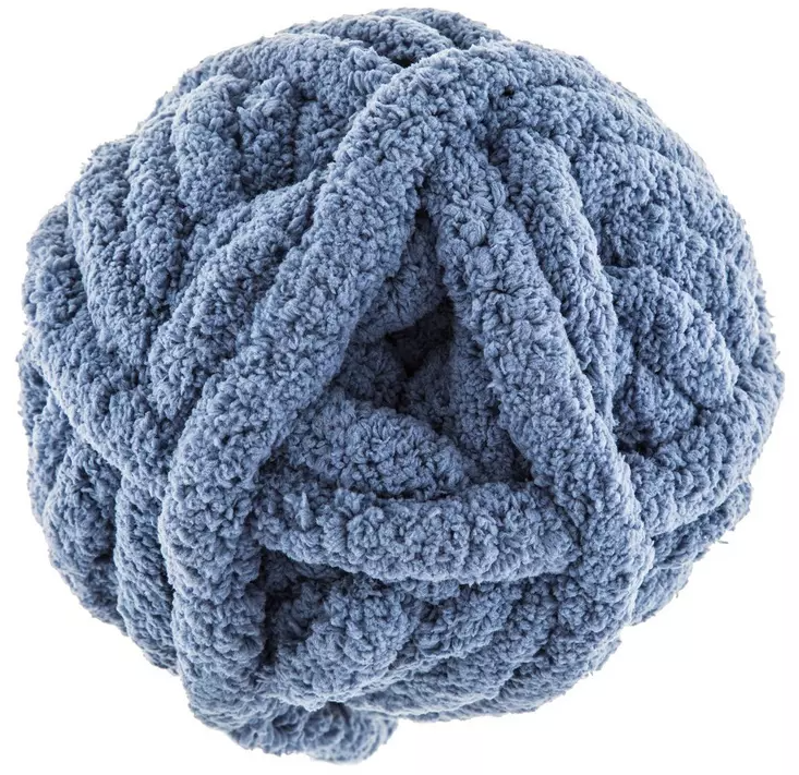 Chunky Knit Blanket-Country Blue