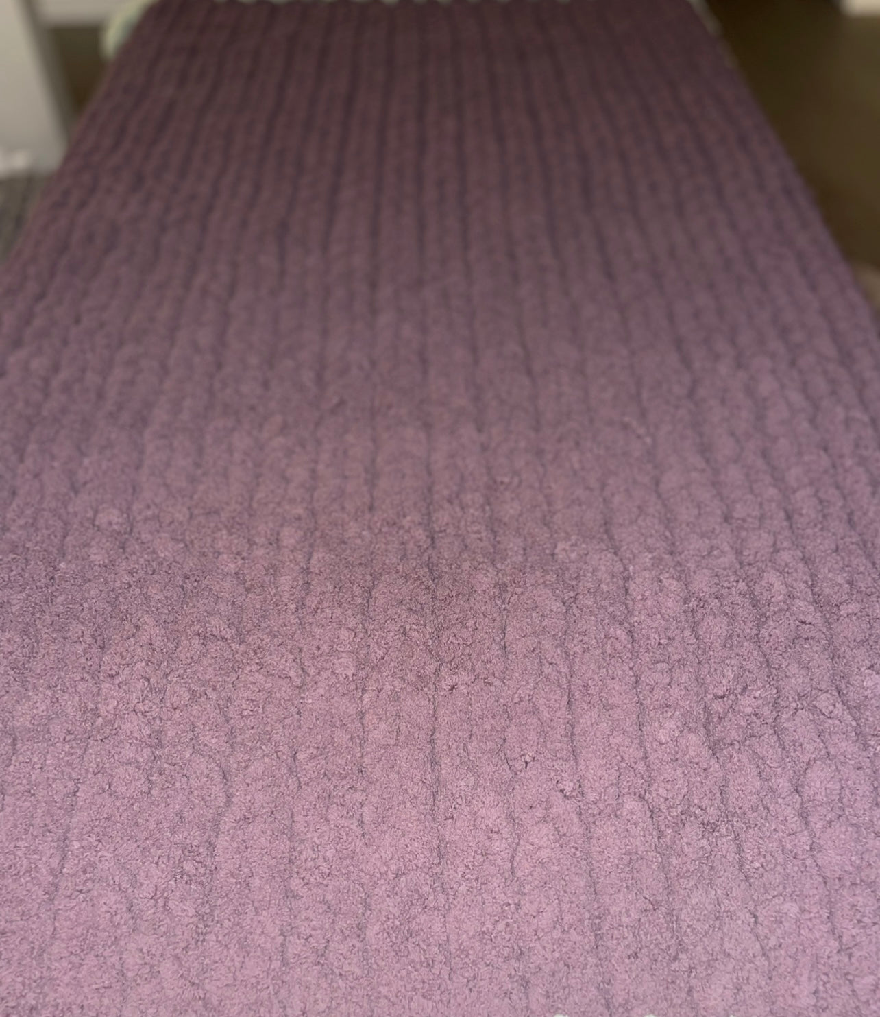 Chunky Knit Blanket-French Lilac