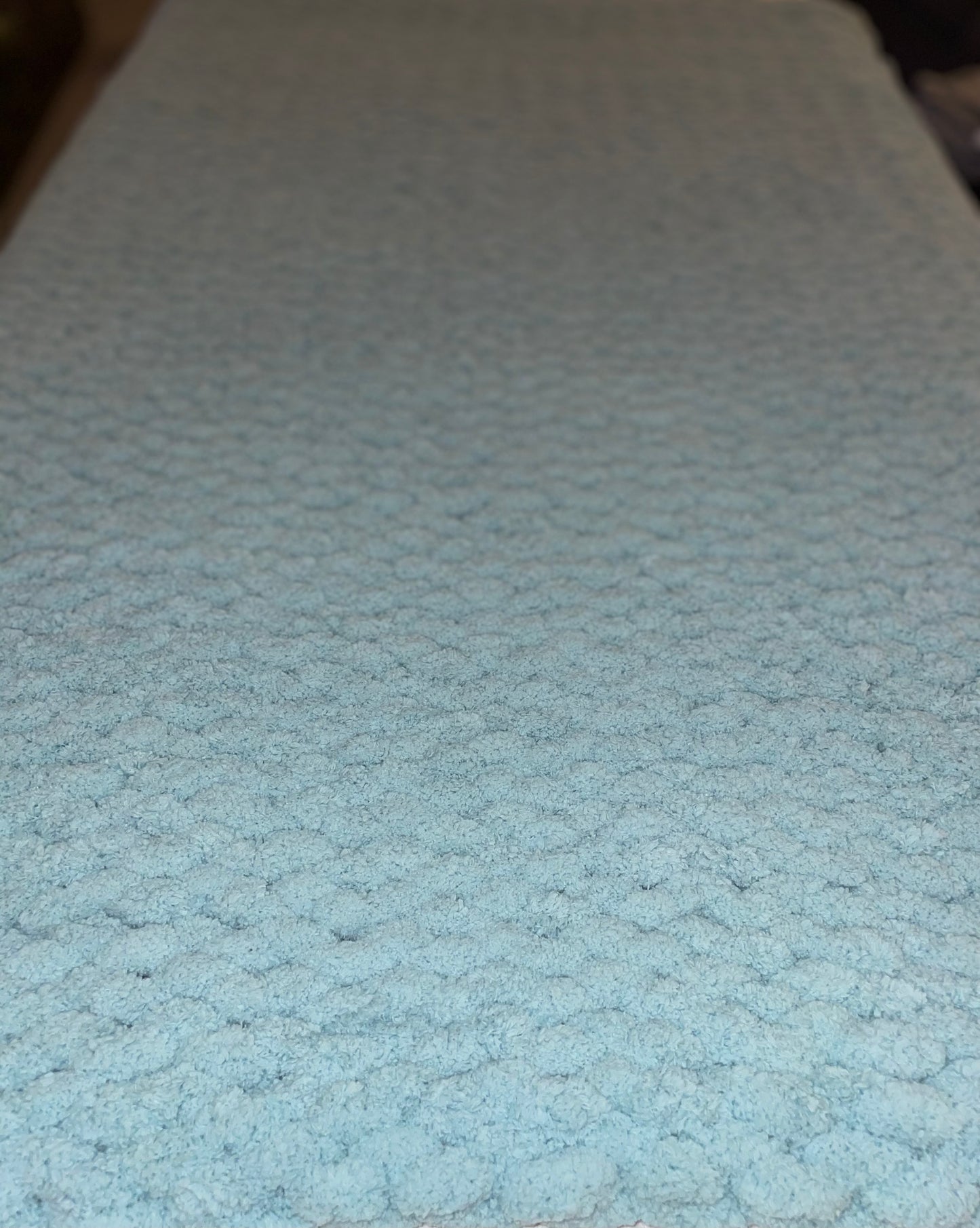 Chunky Knit Blanket-Spa Blue